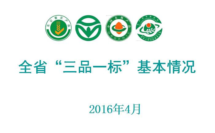 三品一标基本情况