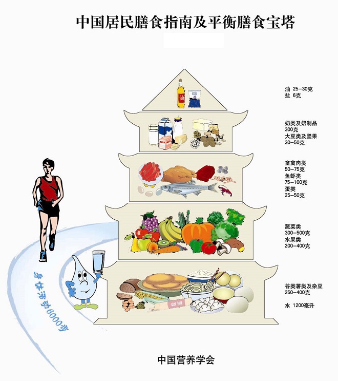 中国营养学会：平衡膳食宝塔